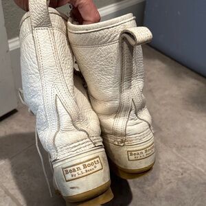 L.L. Bean Off-White Bean Boots
